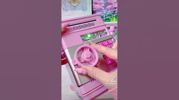 Cute ATM Piggy Bank! 💗 Found on Temu | 10eegaming #shorts #pink #cute #temu #kawaii #unboxing #fyp