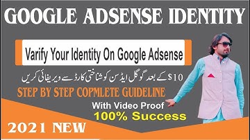 Google AdSense identity verification 2023 | how to varify google adsense with urdu id card