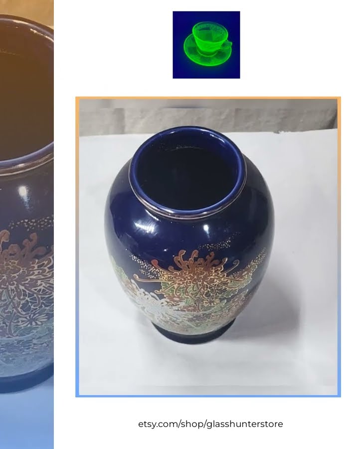 Vtg Japanese Chrysanthemum Vase 6.25