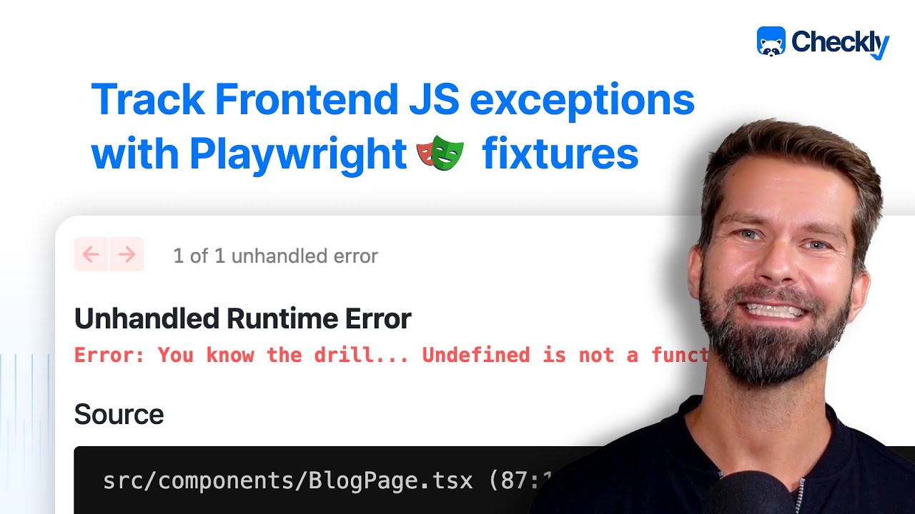 Track Frontend JavaScript exceptions with Playwright fixtures