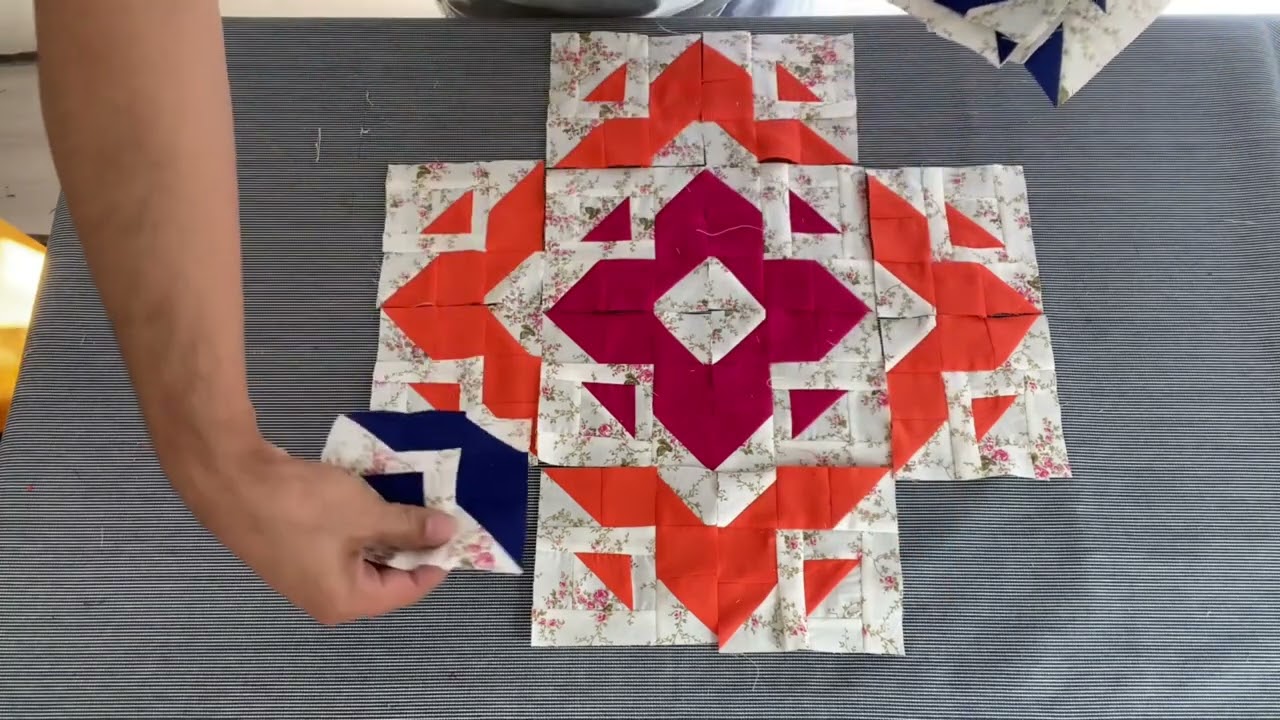 Patchwork de modo fácil venha aprender com o passo a passo. tapete de retalhos