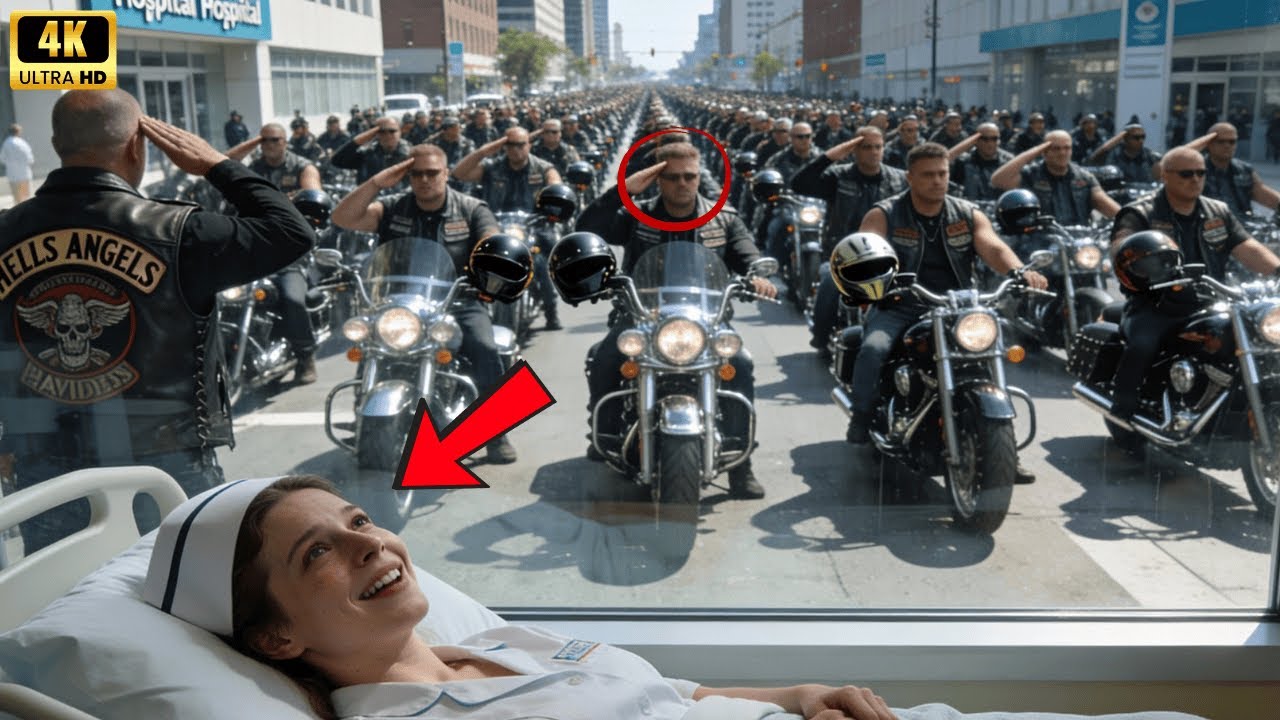 Waitress Took A Bullet For Biker’s Kid! 200 Hells Angels Showed Up To Repay Her!