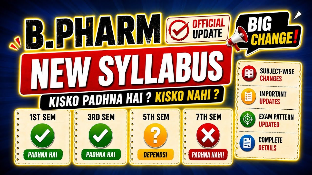 B Pharm New Syllabus | B Pharm 1st Semester Syllabus Introduction ...
