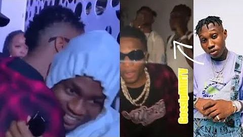 Wizkid Hugs omah lay and SNUBS ZLATAN back stage at BUJU live in concert