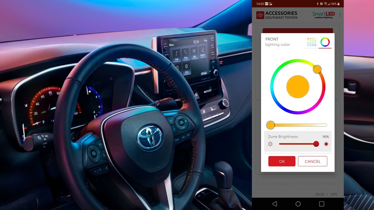 Toyota Kompatible Auto Innere Türgriffschale beleuchtung Atmosphäre Licht 