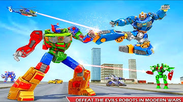 Bus Robot Car Game: Drone Robot Transforming Game - Android Gameplay