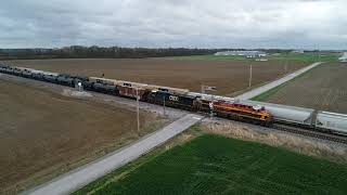 CSX K423 meets Q502 on the King Double Track