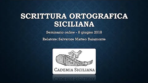 Cadmia Siciliana - Seminario di scrittura ortograf...