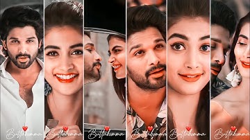 Buttabomma ❤️ Allu Arjun 😍 Full Screen Status ❤️ Love Feelings Status 💔 Trending 4k Status #Shorts
