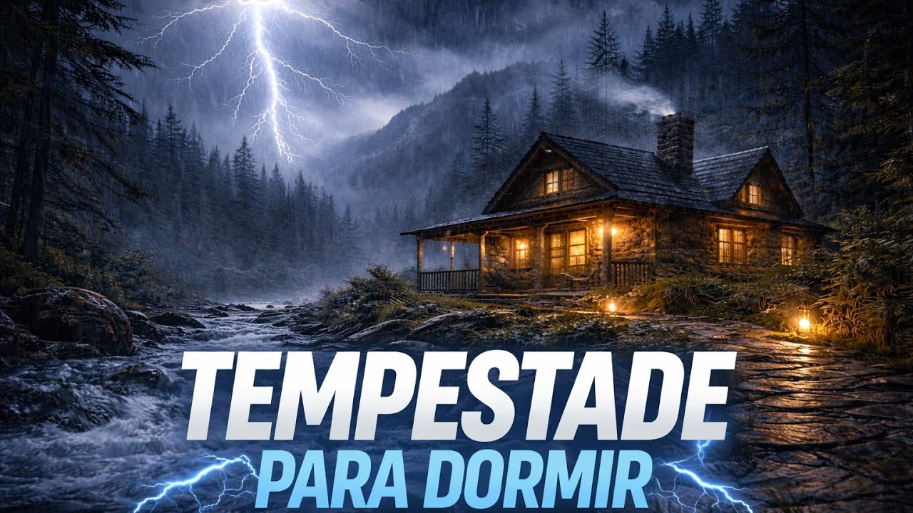 Som de Tempestade Intensa Para Sono Profundo 🌧️ 