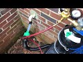 Flushing Clogged AC Drain Pipe with Milwaukee Cordless Transfer Pump