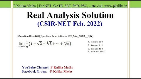 CSIR NET 2022 Feb.- Real Analysis Solution || Que based on Cauchy theorem on limits, Que ID 470