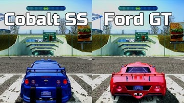 NFS Most Wanted: Chevrolet Cobalt SS vs Ford GT - Drag Race