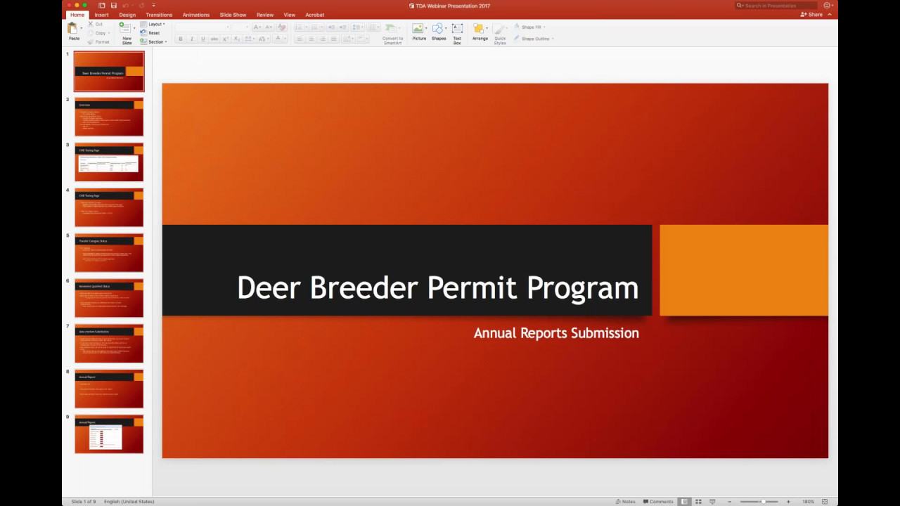Joint Webinar  - TPWD and TDA Regarding to Year End Reporting Requirements
