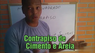 Quantos metros de areia por metro quadrado de contrapiso?