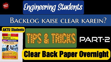 How to Clear Backlogs in Engineering|Strategy to Pass Engineering Exams in Overnight Hindi|PART-2