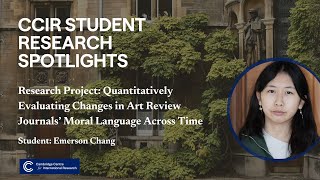 CCIR Student Spotlights: Emerson on Evaluating Changes in Art Review Journals’ Moral Language