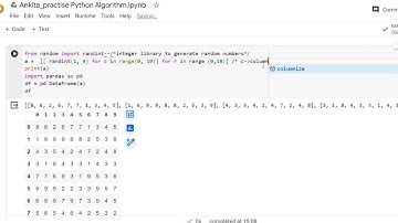 Python Tutorial Series - Generating Random dataframe in Python reading using Pandas