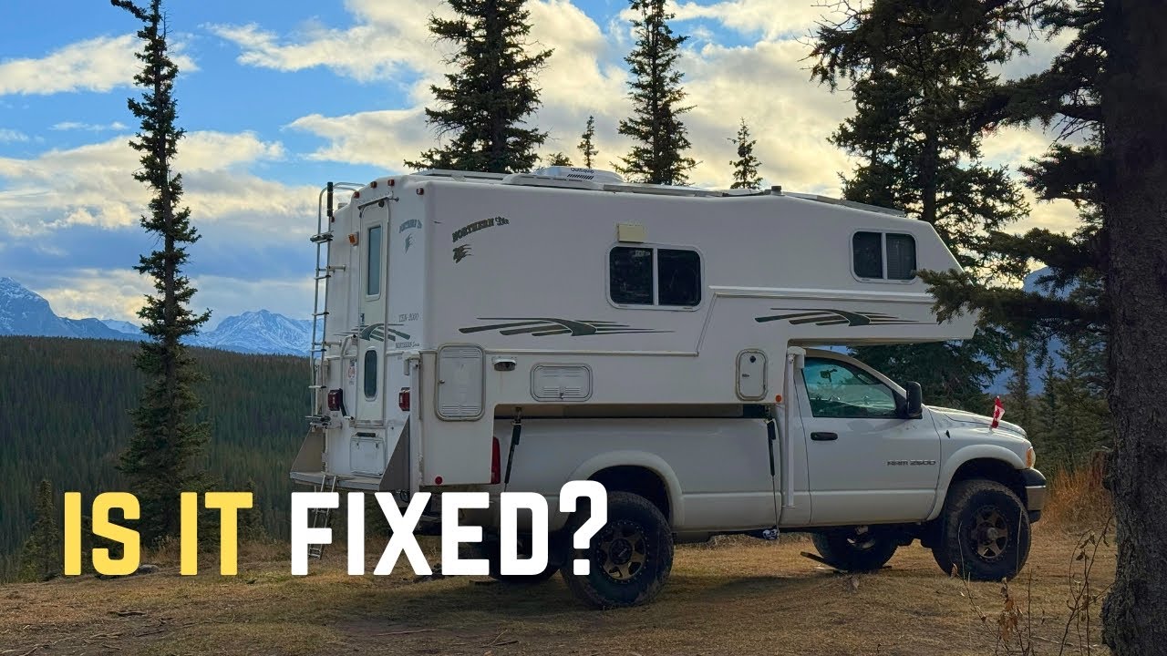 Cold Fall Night In The Canadian Rockies Living In A Truck Camper - YouTube