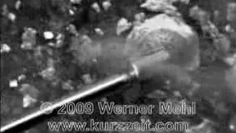Ballistic impacts at 1 million fps Slow Motion made by Werner Mehl from Kurzzeit