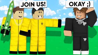 I Tried Out for A TOXIC Clan While Using CHEATS, They Got MAD.. (Roblox Bedwars)