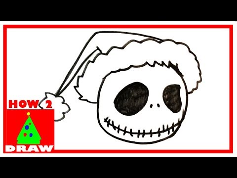 How to Draw Jack Skellington from Nightmare Before Xmas - Christmas Drawings