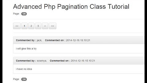 Advanced php pagination class Tutorial - part(3/3)