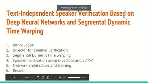 (Speaker Verification)-Text-Independent SV Based on DNN and Segmental Dynamic Time Warping