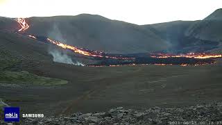 Nátthagi timelapse June 15th 2021, Geldingadalir Volcano, Iceland