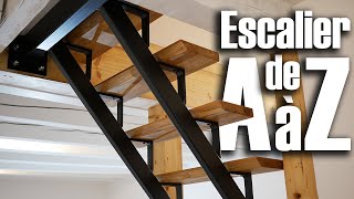 Construire un escalier de A à Z  Metal et Bois  DIY // ⓇⒷ