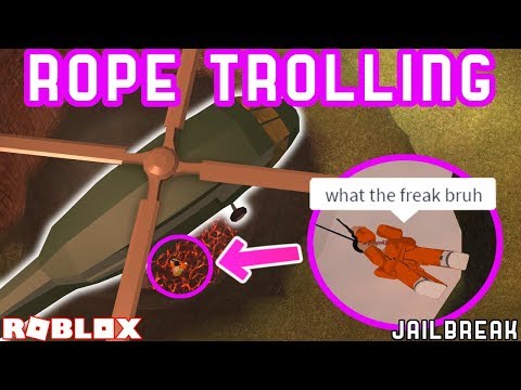 Trolling Fans With The Helicopter Rope Roblox Jailbreak - nubneb best cop in jailbreak roblox nub the bounty