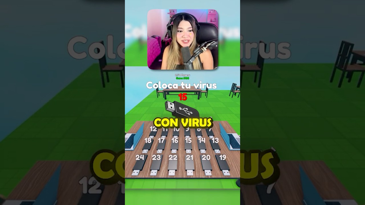 ADIVINA EL USB CON VIRUS 🦠O ME ELIMINAN ❌ de Roblox #monikflorezzz #shorts