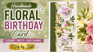Beautiful Bluebells Birthday Card Tutorial 🌿 Elegant Floral Card Making Idea | Easy Handmade Card screenshot 2