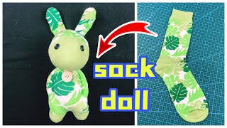 How to make toys from old socks//Make cute rabbits out of old socks//DIY SOCK DOLL