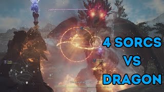 Dragons Dogma 2 - 4 Sorcerers VS Dragon
