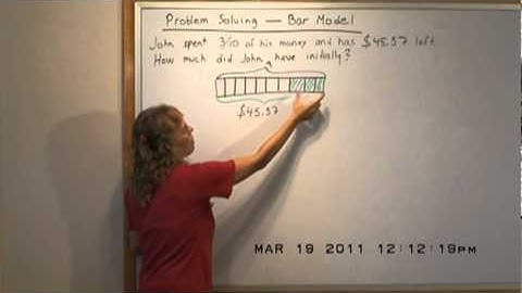 Math Problem Solving - Bar Model - How much did John have initially?