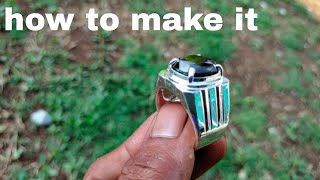 Silver Ring with Green Sapphire Stone | Handmade Ring Making