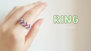 Beaded ring | Seed bead ring | Right angle weave | Beaded jewelry