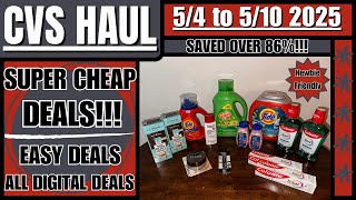 CVS Haul - 5/4/25 to 5/10/25 - Saved Over 86%!!! - Easy All Digital Deals!!! - Newbie Friendly!!!