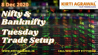 Tuesday trade setup | Nifty target for  8 Dec 2020 | Banknifty analysis | Nifty tomorrow