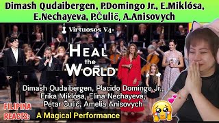 [REACTS] : Heal the World - Dimash Qudaibergen, P.Domingo Jr, Miklósa, Nechayeva, Čulič, Anisovych