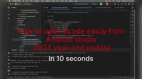 How to open xcode from android studio in flutter project 2024