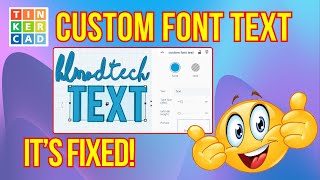 It's FIXED! The Custom Font Text Tinkercad Shape is BACK!!! 💯🔥 Wealth