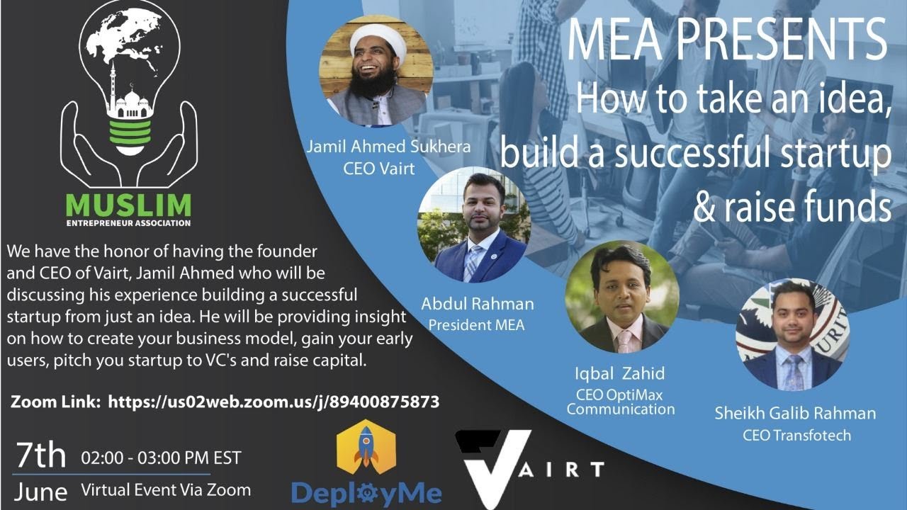 MEA Presents How to Build a Successful Startup and Raise Funds 