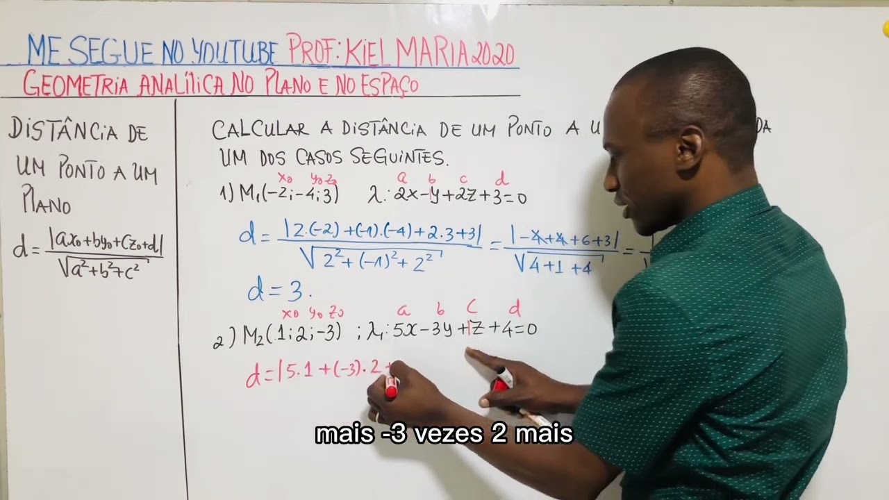 COMO CALCULAR A DISTÂNCIA DE UM PONTO A UM PLANO.