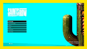 Saints Row Title Screen and Menu