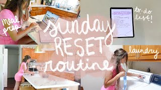 SUNDAY RESET ROUTINE  cleaning, laundry, grocery shopping, + meal planning!