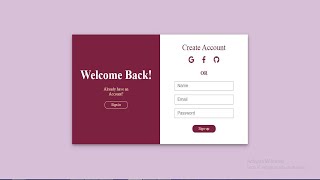 How To Create Sign-in/Sign-up Form In HTML and CSS ||Best Form Design
