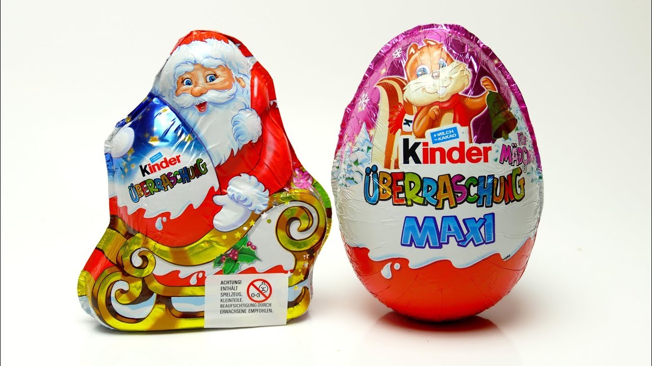 Kinder Christmas Surprise Egg and Santa Claus with Toys unboxing