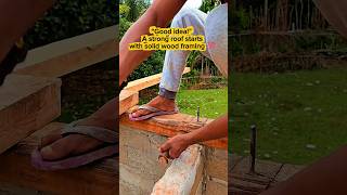 Strong Roof Frame Build! Pro Carpenter Installs Support Beams 🏠🪵🔥